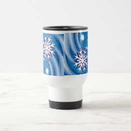 Snowflakes in the Wind - Travel Mug