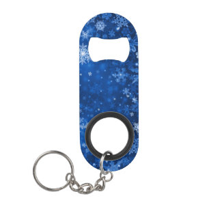 Snowflakes Keychain Bottle Opener