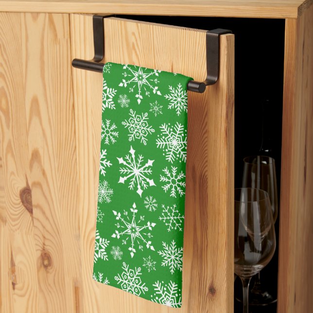 Snowflakes Kitchen Towel (Thirds Fold)