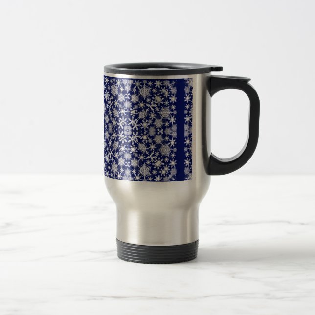 Snowflakes Lace Travel Mug (Right)