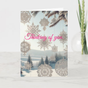 Snowflakes & Landscape Christmas Card
