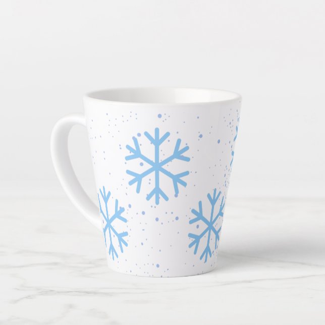 Snowflakes Latte Mug (Angle gauche)