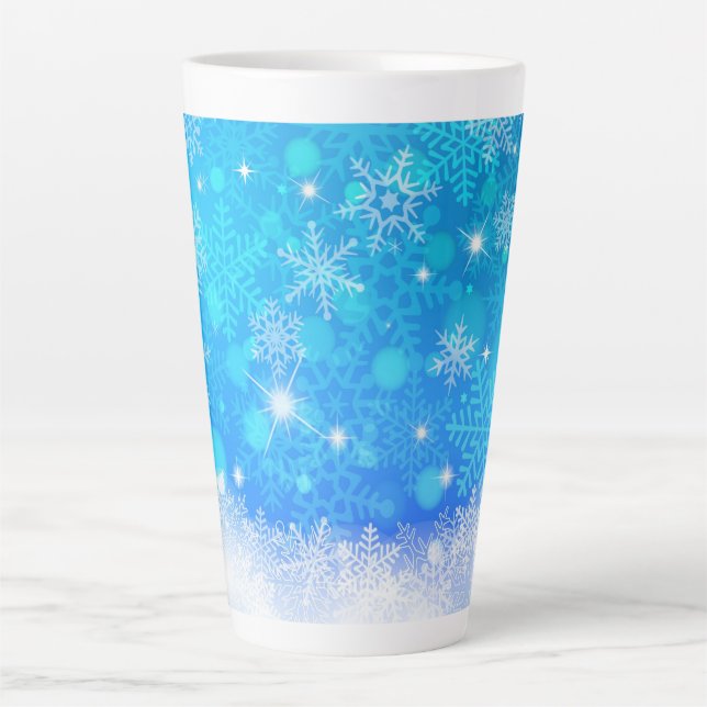Snowflakes Latte Mug (Front)