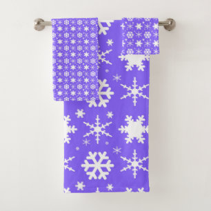 Snowflakes Lavender Bath Towel Set