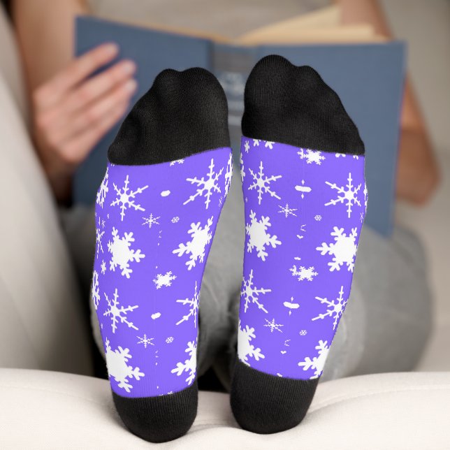 Snowflakes Lavender Socks (Bottom)