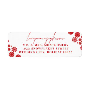 Snowflakes Love Peace Joy Kisses Mariage Adresse