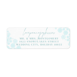Snowflakes Love Peace Joy Kisses Mariage Adresse