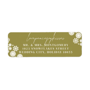 Snowflakes Love Peace Joy Kisses Mariage Adresse