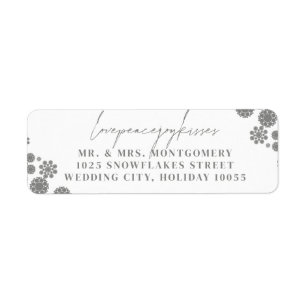 Snowflakes Love Peace Joy Kisses Mariage Adresse