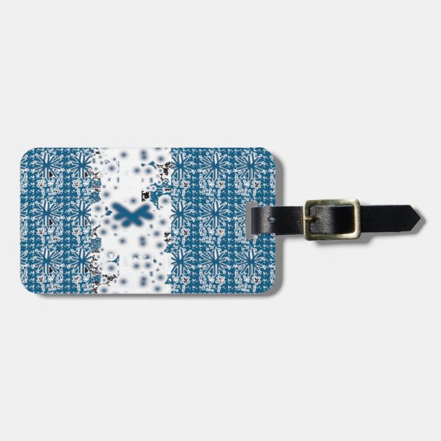 Snowflakes  luggage tag (Front Horizontal)