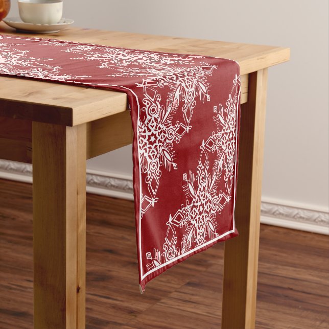 Snowflakes Medium Table Runner (In Situ)