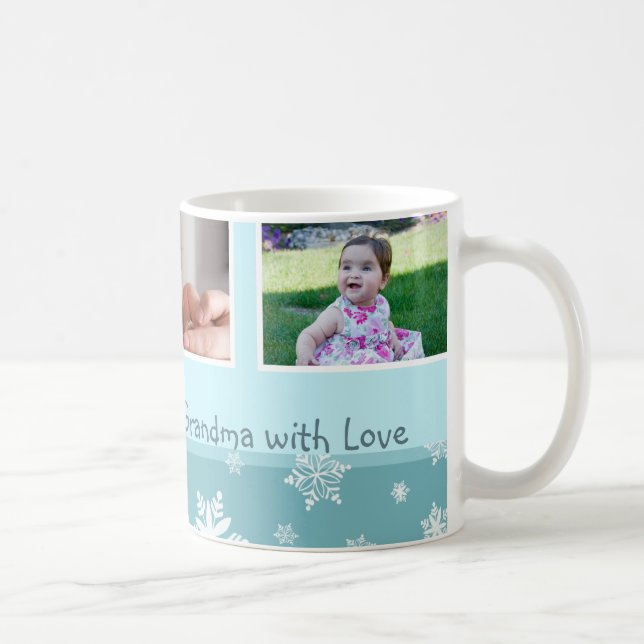 Snowflakes Merry Christmas Grandma Mug (Right)