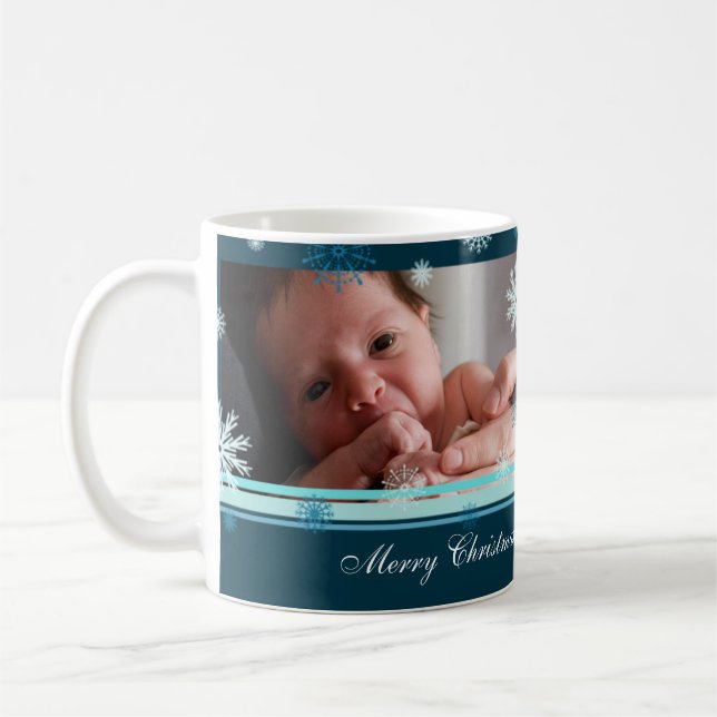Snowflakes Merry Christmas Grandma Mug (Left)