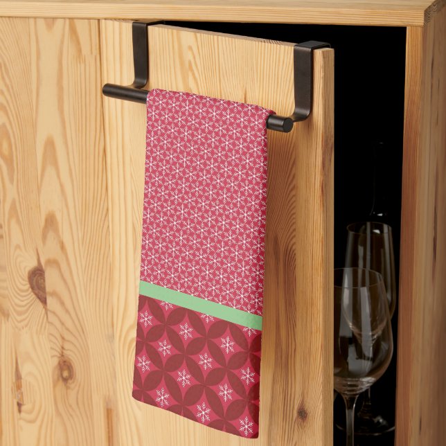 Snowflakes Microfiber Kitchen Towel (Thirds Fold)