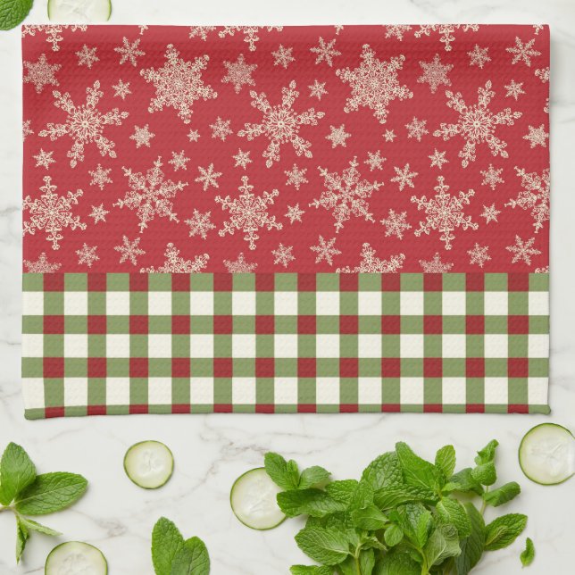 Snowflakes Microfibre Serviette de cuisine (Plié)