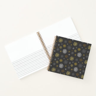 Snowflakes Motif de Noël Carnet de spirale