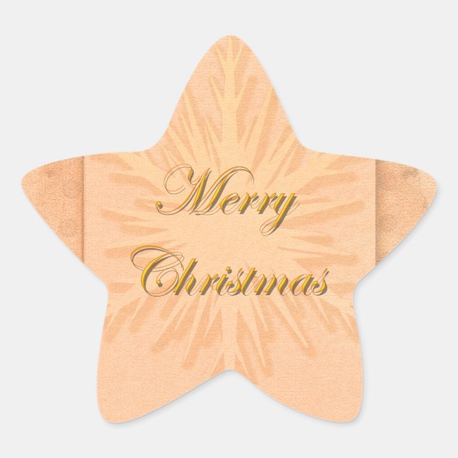 Snowflakes n vintage Christmas snow Star Sticker (Front)
