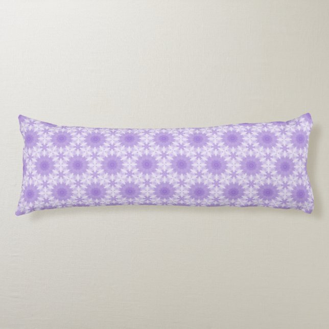 Snowflakes on a Purple, Purple Christmas  Body Pillow (Front)