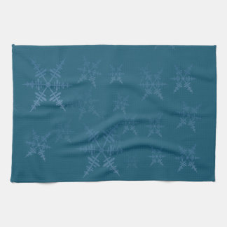 Snowflakes on Dark Blue Kitchen Towel