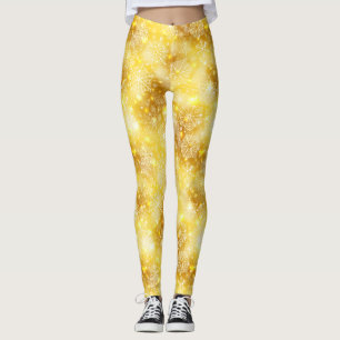 Snowflakes on golden leggings