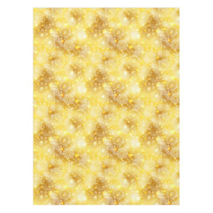 Snowflakes on golden tablecloth