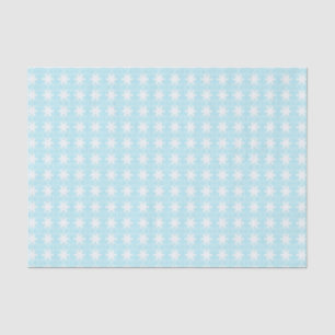 Snowflakes on Light Blue Tissue Paper