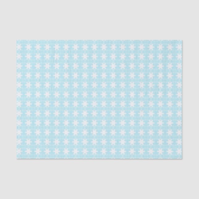 Snowflakes on Light Blue Tissue Paper (Front)