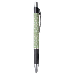 Snowflakes on Mint Pen
