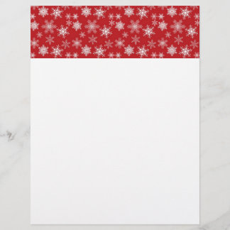 Snowflakes on Red Background Flyer