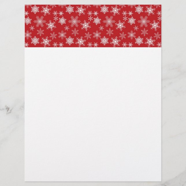Snowflakes on Red Background Flyer (Front)