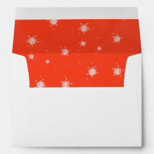 Snowflakes on Red Envelope