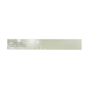 Snowflakes on Sage Wraparound Return Address Label