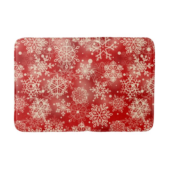 Snowflakes pattern bath mat (Front)