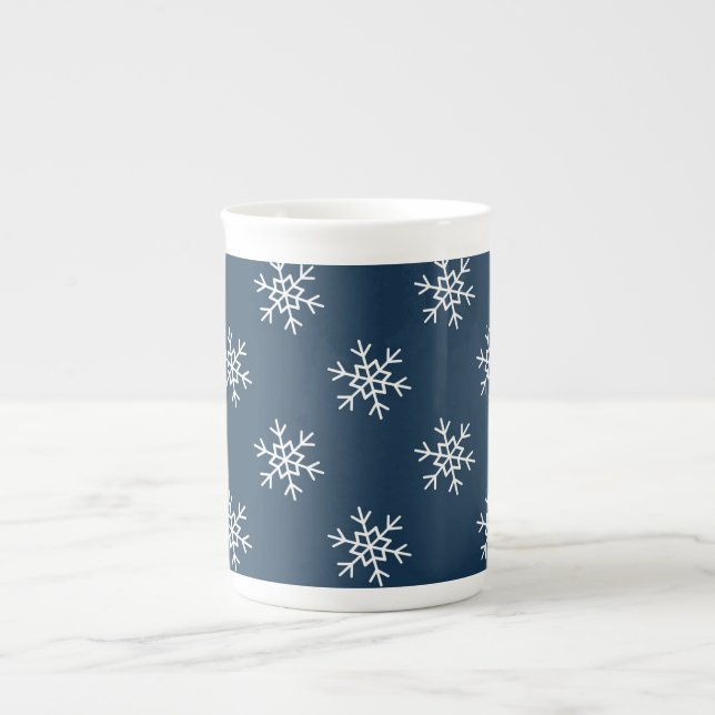 Snowflakes pattern Festive specialty mug (Front)