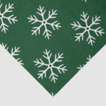 Snowflakes Pattern Green Christmas 