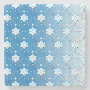 Snowflakes pattern I Stone Coaster