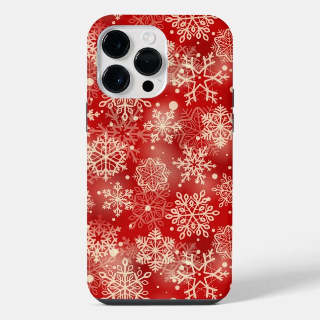 Snowflakes pattern iPhone case (Back)