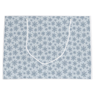 Snowflakes pattern large gift bag