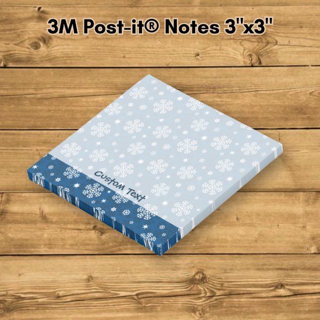 Snowflakes Pattern on Blue Post-it Notes (Creator Uploaded)
