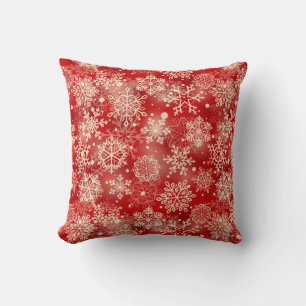 Snowflakes pattern throw pillow
