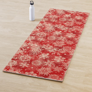 Snowflakes pattern yoga mat