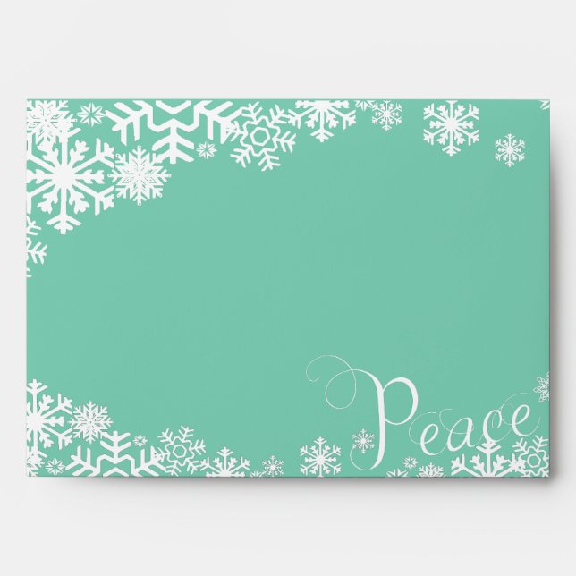 Snowflakes Peace Holiday Enveloppe (Devant)