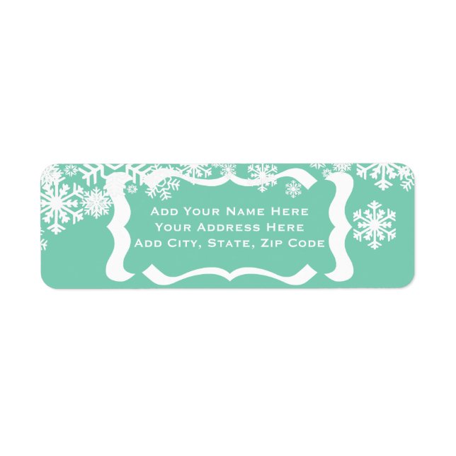 Snowflakes Peace Return Address Labels (Front)