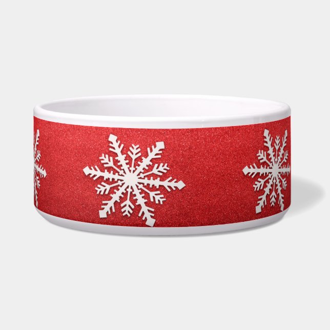 Snowflakes Pet Bowl (Front)