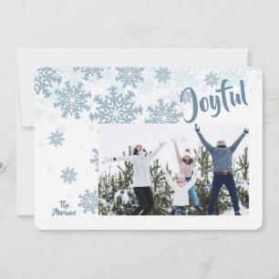 Snowflakes Photo Holiday Greeting Card