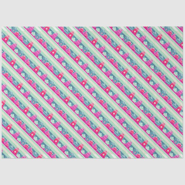 Snowflakes & Presents Tissue Paper (Front)