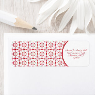 Snowflakes Red and White 