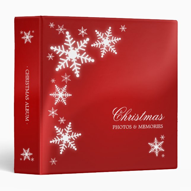 Snowflakes (Red) Christmas binder (Front/Spine)