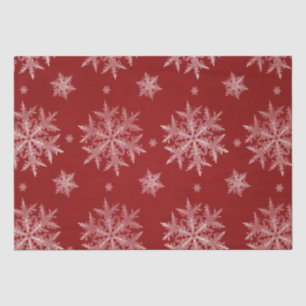 Snowflakes Red Holiday Christmas   Tissue Paper