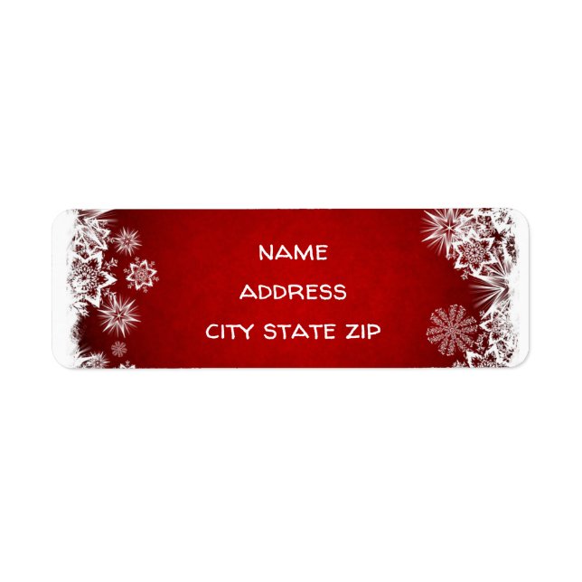 **SNOWFLAKES** RETURN ADDRESS LABEL (Front)